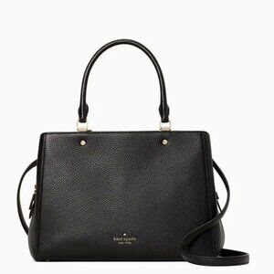 Kate Spade satchel leila medium triple compartment purse black
